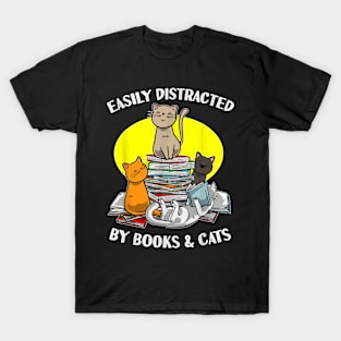 Cat Eacher Librarian Bookworm  Gift   Kids T-Shirt